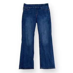 Chico’s Size 1 US 8 Jeans Pull On Slim Boot Bootcut Denim High Rise Stretch Blue